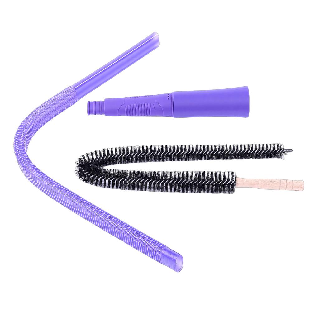 Dryer Lint Vacuum Attachment Flexible Extendable Vacuum Hose Attachment and Cleaning Brush Purple