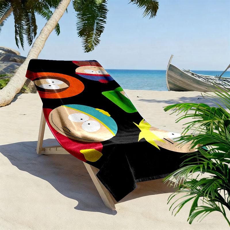 South Park Art Print Beach Towel, Large Soft Quick Dry Towel for Beach Camping Swimming