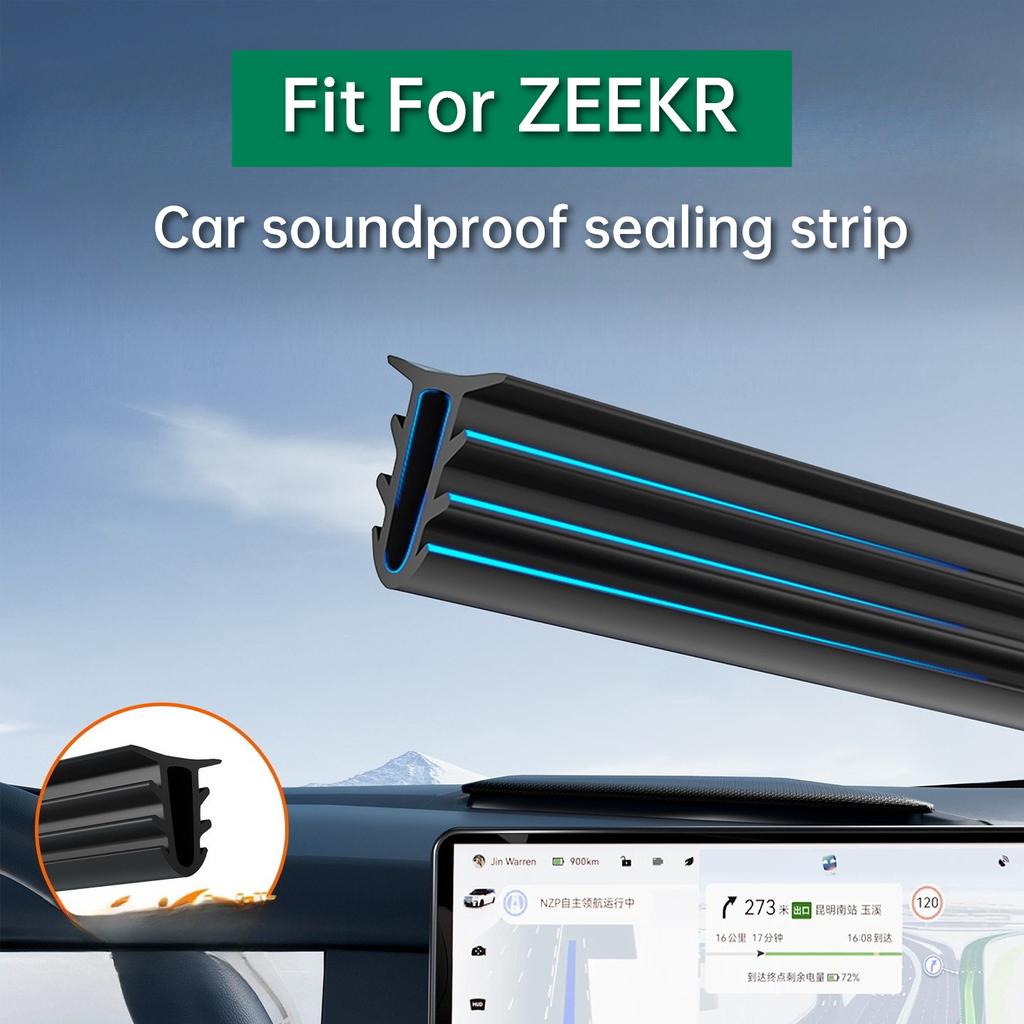 Fit For Zeekr 001/009/7X/9X Car Weatherstrip Front Windshield Sound Insulation Door Sealing Strip