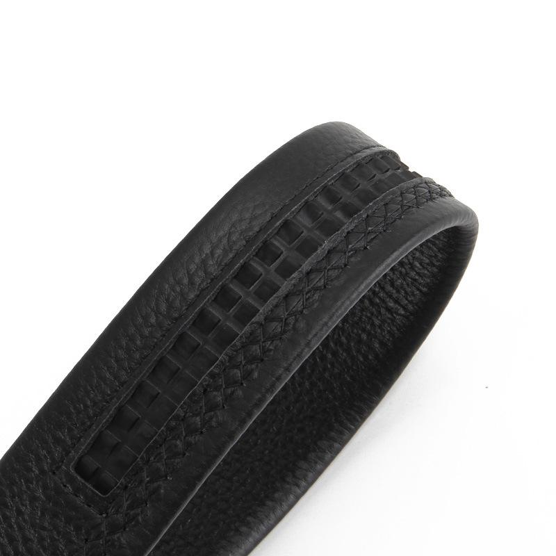 New Men's Head Leather Automatic Buckle Leather Belt Pure Real Cowhide Business Casual Belt