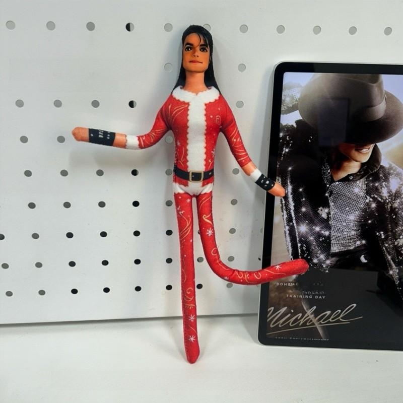 Michael Jackson Christmas Collection Plush Figure With Wire Frame For Festive Decoration