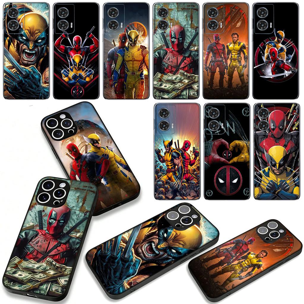 Marvel Deadpool Wolverine Phone Case for Motorola Moto Edge 70 60 Fusion 40 NEO 20 Pro G Stylus G56 G96 G71 G73 G41 G42 G51 G52