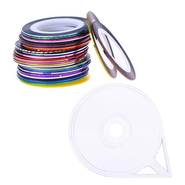 32 Assorted Colors Nail Art String Tape Line Stickers for Girls Nail ...