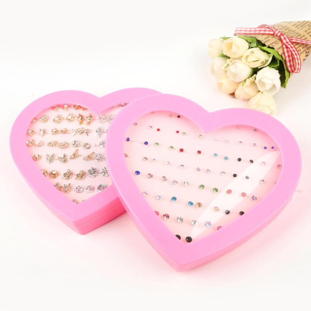 1 kutu/çanta 36 Çift Karıştırılıp Eşleştirilebilen Şık Kore Küpeleri