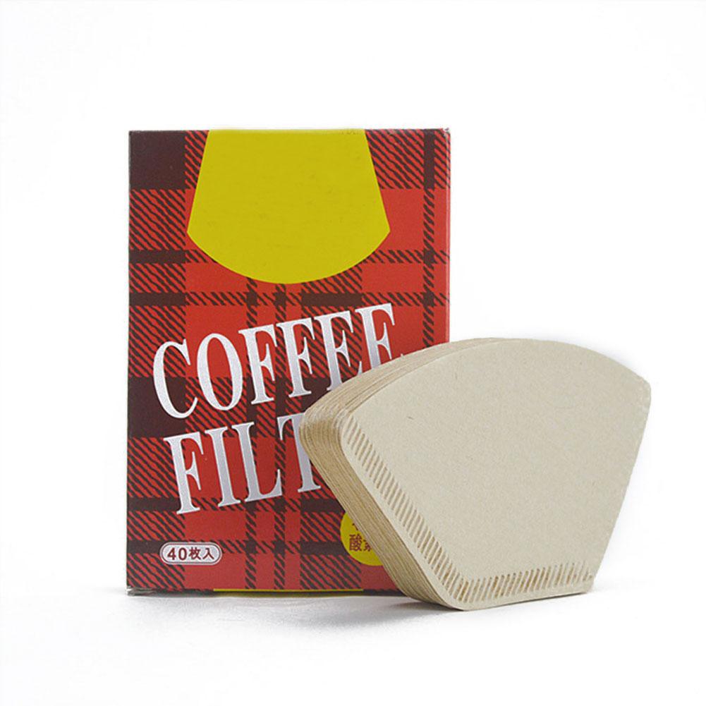 40 Stück/Packung Kaffeefilterpapier Tee-Ei Einweg-Filterpapiere für Drip-Kaffeemaschine Kaffeepulver-Filterbeutel Barista-Werkzeuge