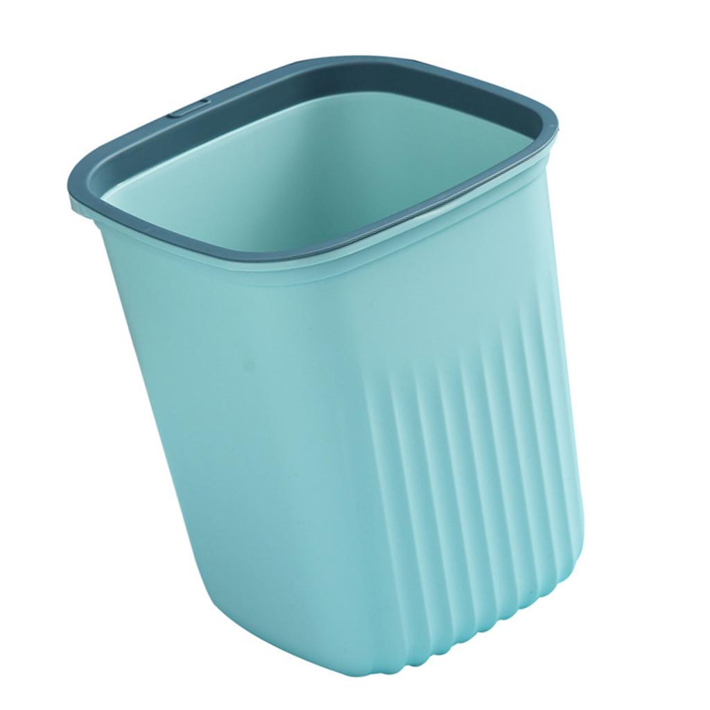 Trash Can Kitchen Office Bathroom Living Room Plastic Garbage Bin with Pressing Ring