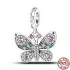 925 Sterling Silver Spring New Animal Beads Fit for Original Bracelet Jewelry Making Butterfly Firefly Chameleon Charms