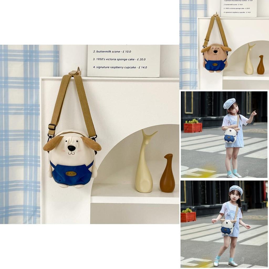 Children Nylon Cute Dog Shoulder Bag With Breathable And Durable Design For School Use