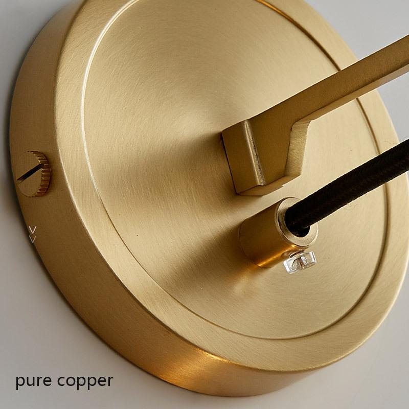 Nordic  Creative Living Room Crystal Wall Lamp Fashion Modern Minimalist Model Bedside Copper Wall Lamp Bedroom Corridor