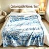 Bloementuin Thema Zachte Deken Gepersonaliseerd Aangepaste Naam Tekst Print Warme Deken Huis Sofa Slaapkamer Decor