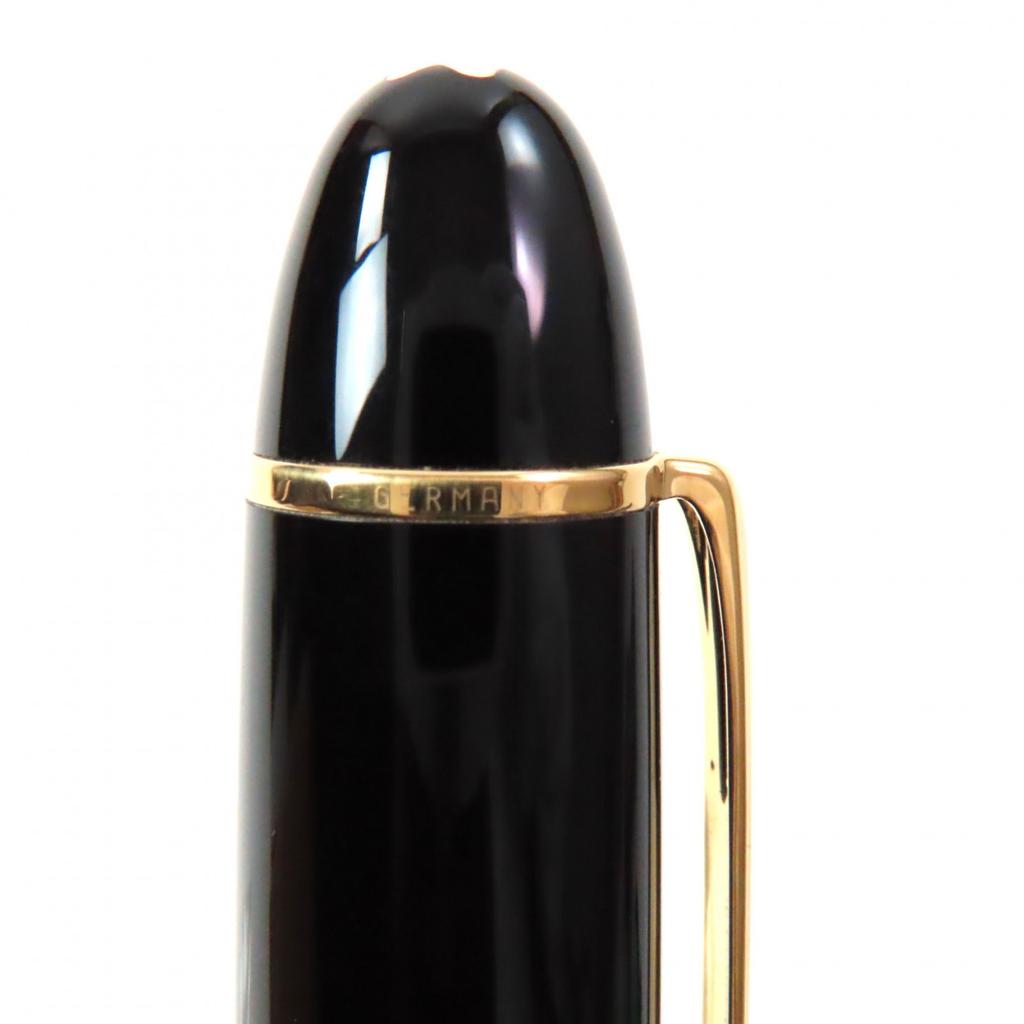 Excellent MONTBLANC fountain pen Meisterstck white star Black gold 18K mens Used