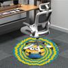 1 Pezzo Tappeto Rotondo da Ufficio Minion, Antiscivolo, Morbido e Resistente, per Decorazione d'Interni, Perfetto per Ufficio, Bella Decorazione