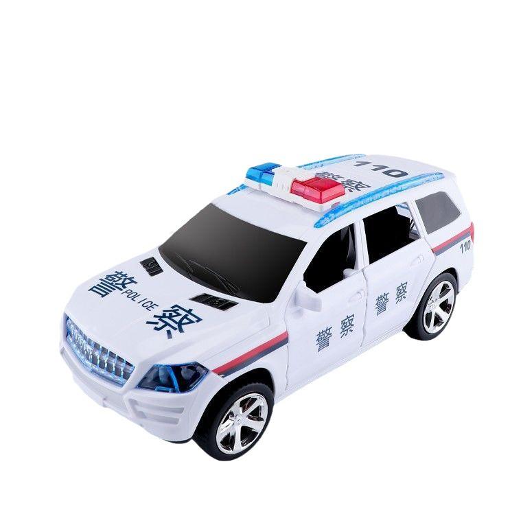 360° Rotating Police Car Toy with Automatic Door Opening