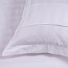 Hotel Quality 100% Cotton 3cm Sateen Stripe Pillowcases - Pure White