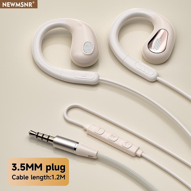 NEW Clip-on Type C&3.5mm Wired Control Headphone 9D Surround Sound Earbuds Sports Headsets ENC Earphones With HD Mic For Samsung