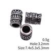 Concentric Circle Pattern Tube Spacer Beads Metal Loose Beads For Bracelet Necklace Hair Jewelry Craft Accessories For