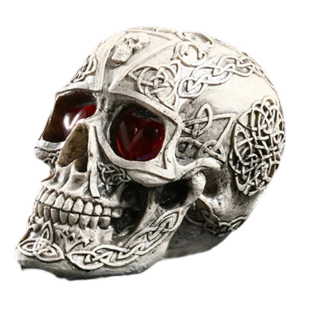 

Статуя скелета на Хэллоуин со светодиодными огнями, новинка, резиновая фигурка скелета, дом с привидениями