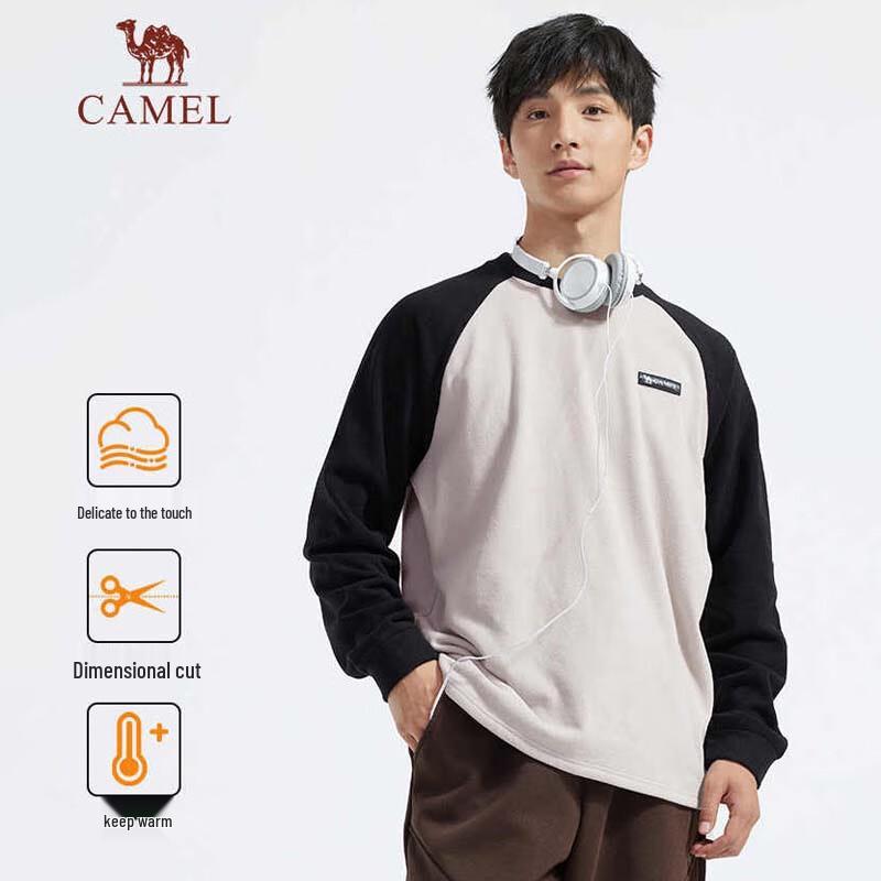 CAMEL Men s Autumn/Winter Fleece Pullover T-Shirt XL