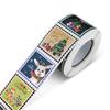 50-500Pcs Merry Christmas Stickers 3.8cm Square Christmas Tree Holiday Decoration Seal Labels For Cards Present Envelopes Decor