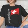 Swiss Switzerland Flag Accessories Unisex T Shirt Pure Cotton Tee Graphic Printed Tshirt Clothing