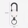Custom Name Anti-theft EDC Keychain Stainless Retractable Outdoor Camping Rope Keyring Carabiner Lanyard Key Chain Ring Gift