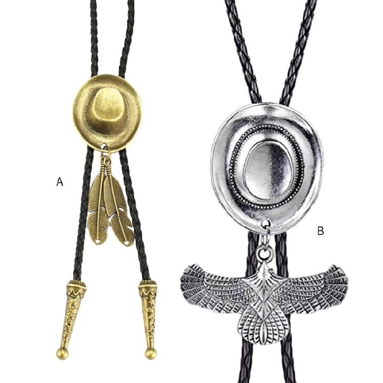 Cool Bolo Tie Necktie Western Cowboy Necktie Necklace Male Costume Accessory