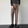 Light and mature pants men's autumn new ins trend loose and drape straight pants fashion solid color nine-point casual pants