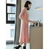 Fanzhen 100% Wool Slim-Fit Knitted Long Dress