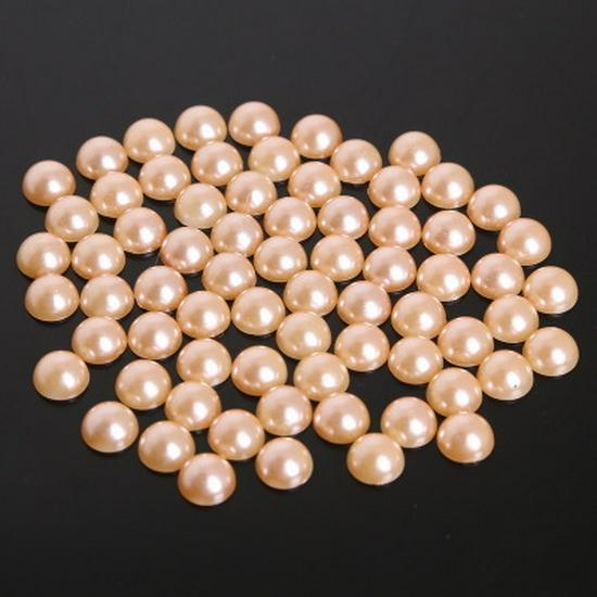 Half-Round ABS Imitation Pearl Beads for DIY Nail Art and Phone Cases