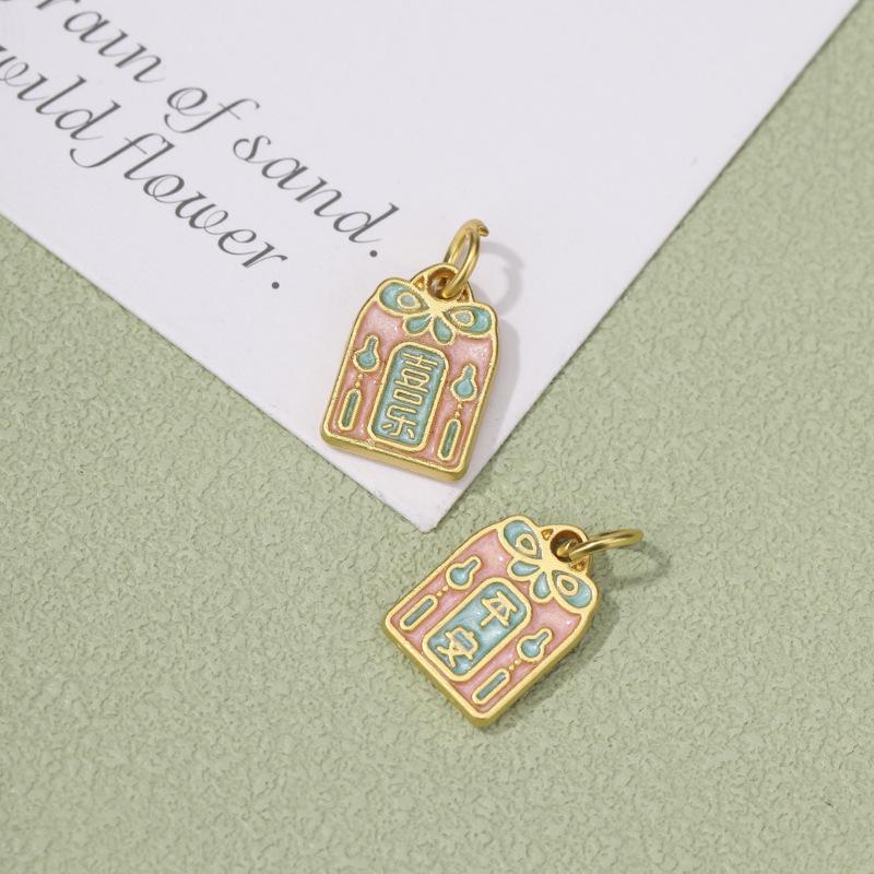 Pingente Koi Gotejamento de Ouro Antigo - Acessório Auspicioso DIY Exquisito