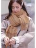 White Cashmere Scarf: Thickened, Solid Color, Versatile for Women & Men, Perfect for Autumn & Winter