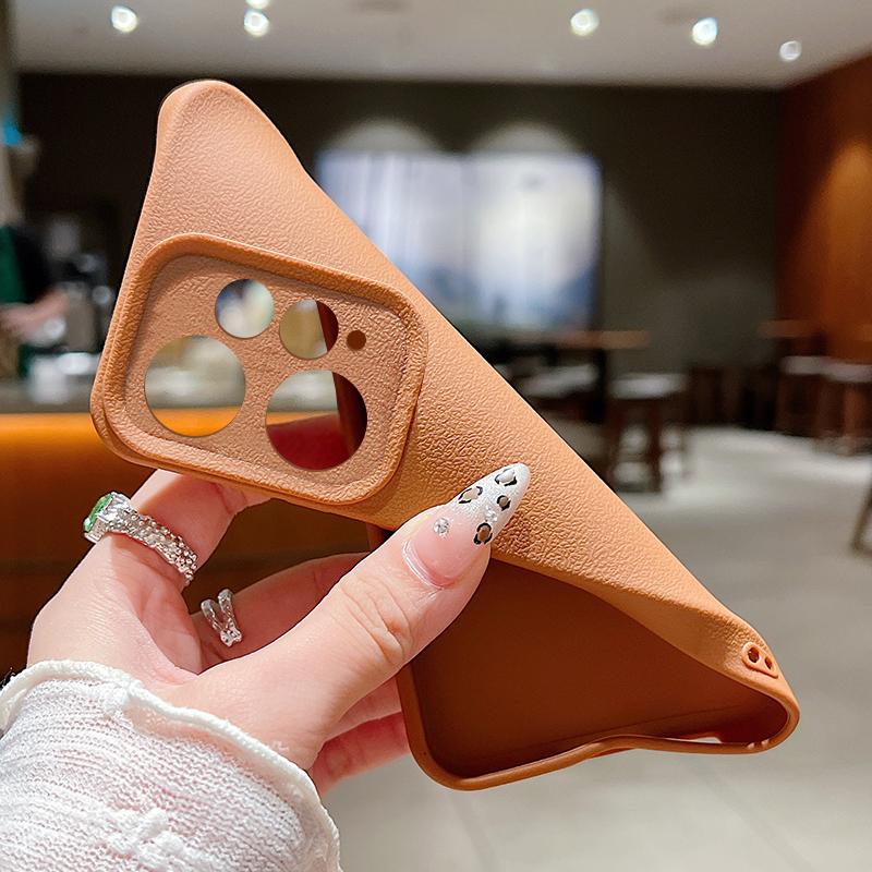 Purple Bowknot Print Leather Texture TPU Matte Case For Xiaomi 13T Poco X6 M6 Redmi Note 14 Pro 13 12 11 Lens Protection Soft Shockproof Phone Cover