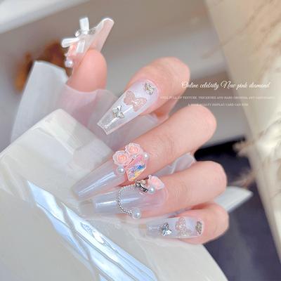 100Pcs Nail Art Mini Flower Resin Gem Stones Diy Nail Crafts 3D Stickers For Gel Polish Nail Accessories Multi-Colors Rose