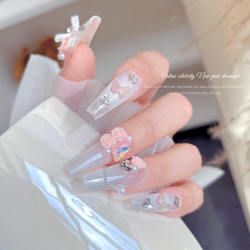100Pcs Nail Art Mini Flower Resin Gem Stones Diy Nail Crafts 3D Stickers For Gel Polish Nail Accessories Multi-Colors Rose