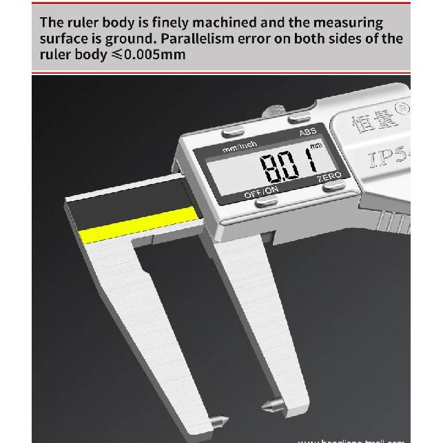Premium External Groove Tip Digital Caliper Brake Disc Wear Measurement Tool Brake Pad Thickness Measurement Vernier Caliper