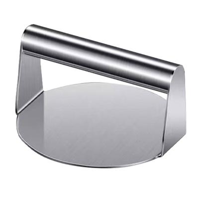 Stainless Steel Hamburger Press with Handle Square Round Non-stick Food Grade Grill Griddle Meat Bacon Steak Burger Manual Smasher Tool Kitchen