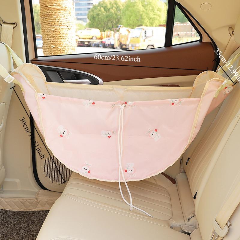 Multi-functional Car Storage Bag Rear Seat Back Middle Hanging Bag Cute Car Hanging Storage Net Bag Creative Car Accessories New