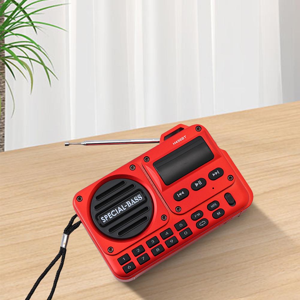 Portable FM Radio Rechargeable BT 5.4 Radio Speaker with LED Display for Home Travel Gifts for Seniors Elderly