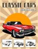 Classic Cars Coloring Book : Best Vintage Car Colouring Book Kitabı