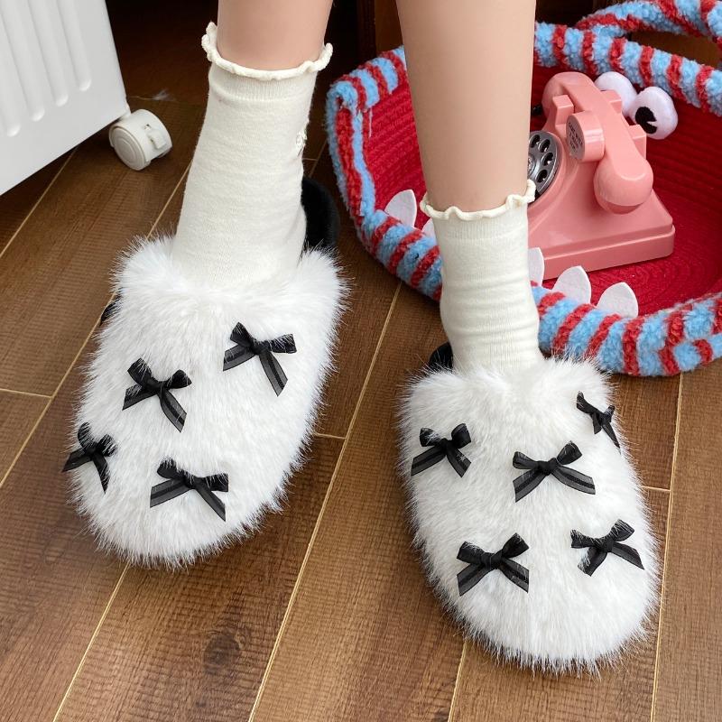 Fashion 2025 New Popular Hairy for Women in Autumn Winter New for Home Use Non Slip Height Increasing  Women's Warm Cotton Slippers