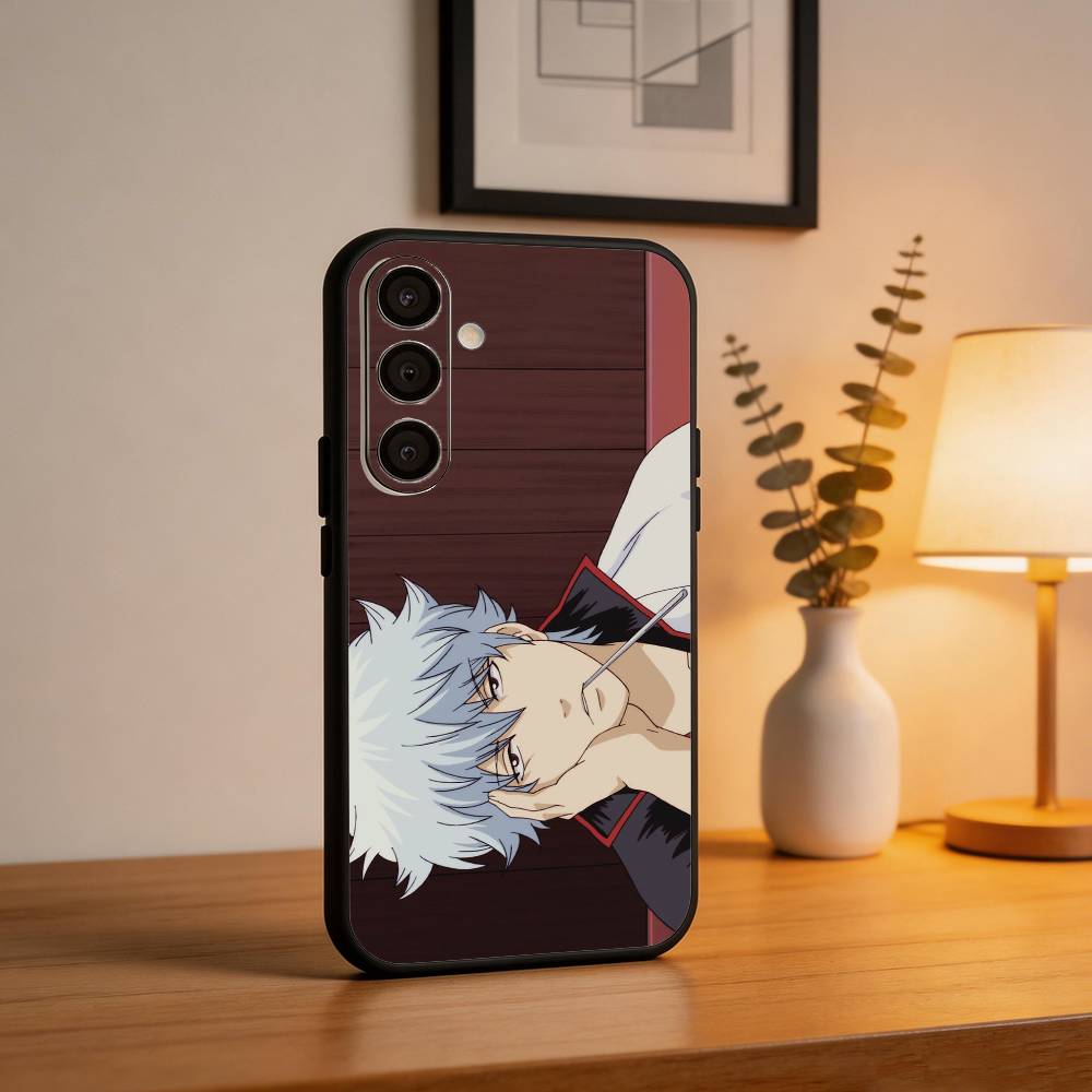 Gintama-Sakata Gintoki Phone Case For Samsung A73,A21s,A22,A31,A32,A52,A53,A71,A80,Soft Black Shell