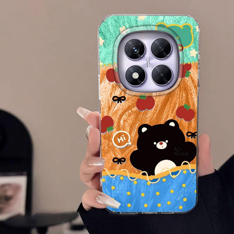 

Чехол для Redmi A5 14C A3 13C Note 13 14S 14 Pro Plus 5G Poco X7 Pro Чехол для телефона Мультяшный Кот Панда Узор Популярный Модный Бампер Poco X7 Pro белый