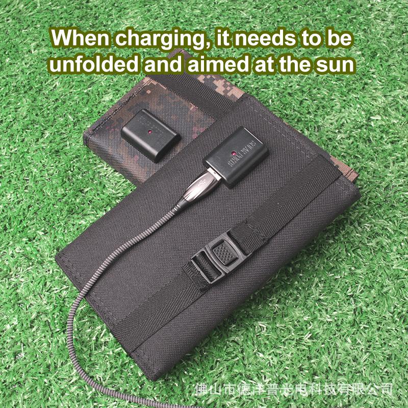 Solar Panel USB Charging Folding Bag Outdoor Camping Mobile Phone Folding Battery Charging Board 5V10W20W