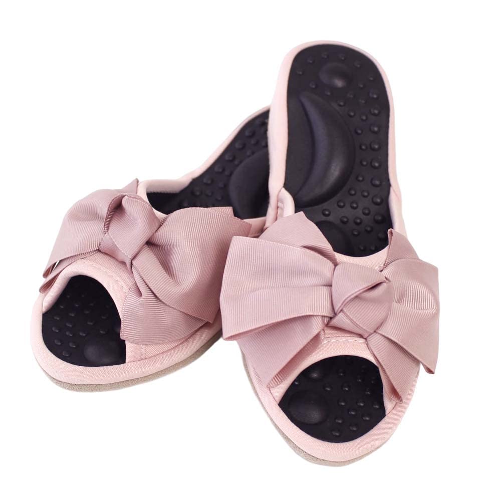room health free size Shape-up slippers, ribbon, pink, shoes, slippers, women's