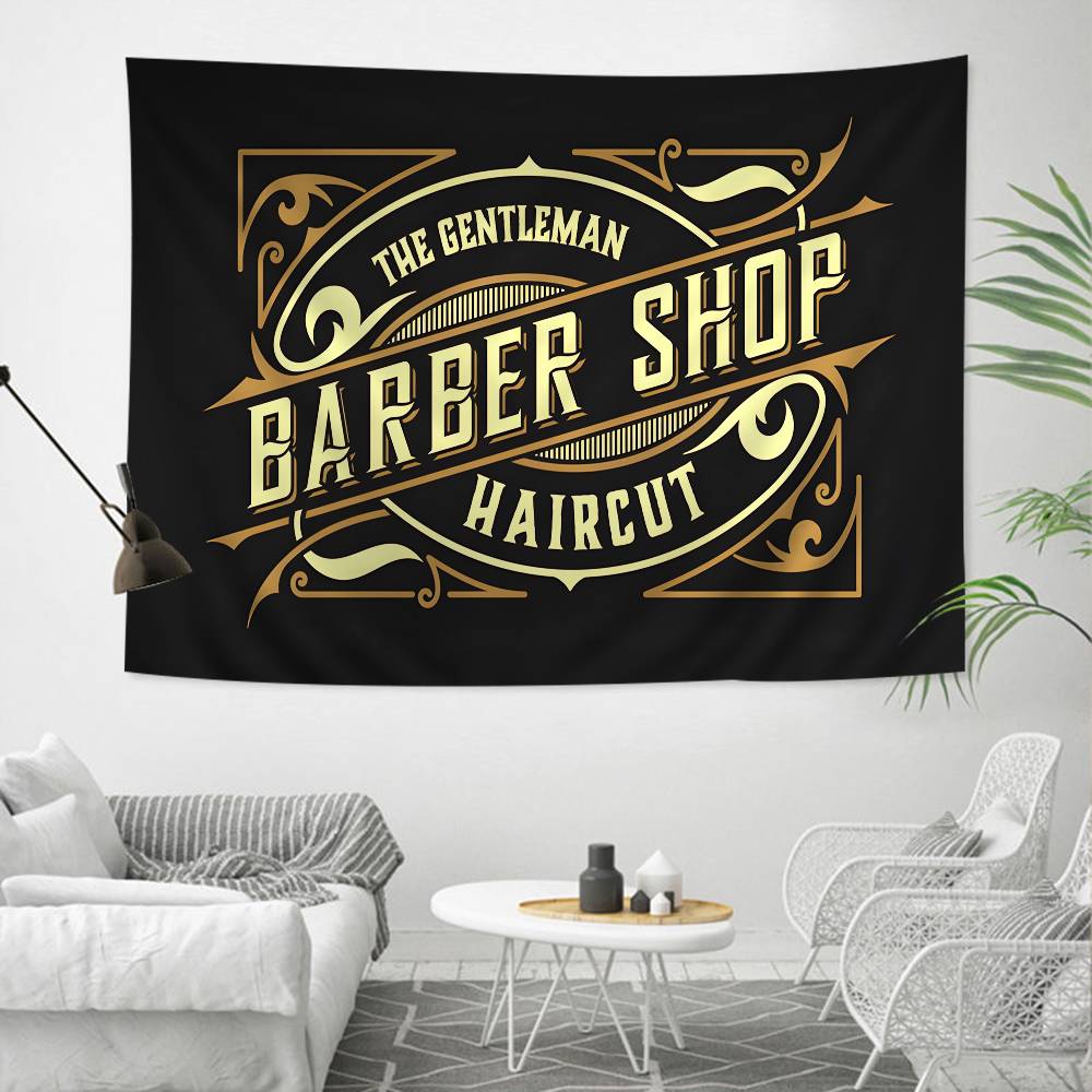 Barber Shop Sign Colorful Tapestry Wall Hanging Bohemian Wall Tapestries Mandala Wall Hanging Sheets