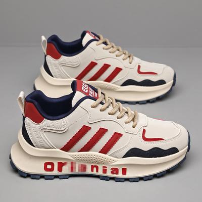 Versatile Men's Shoes Spring and Autumn Comfortable Heightening Dad Shoes Trendy Fashion Casual Shoes Color Matching Student Sports Running Shoes