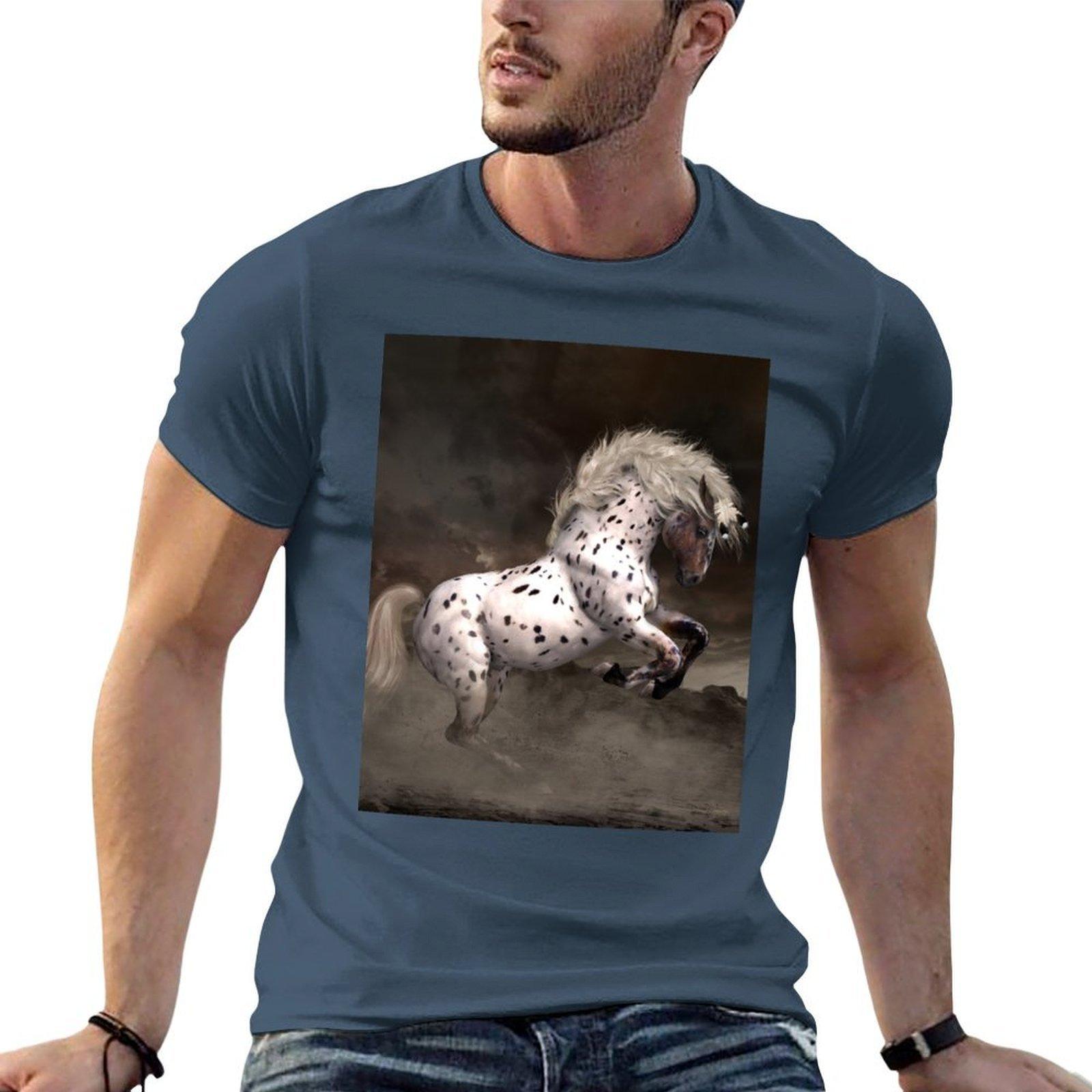 Leopard Appaloosa  Shiloh TShirt man t shirt luxury t shirts for man pack cotton TShirt S