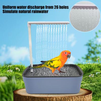 Banheira Automática para Pássaros com Bomba Banheira Elétrica para Papagaio com Água Circulante Recipiente para Banho de Pássaros Acessório de Gaiola para Periquito Calopsita Africano