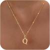 18K Stainless Steel Initial Necklace - Women's A-Z Letters, European & American Trend