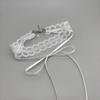 White Lace Bow Double Layer Hollow Versatile Clavicle Choker Necklace For Women